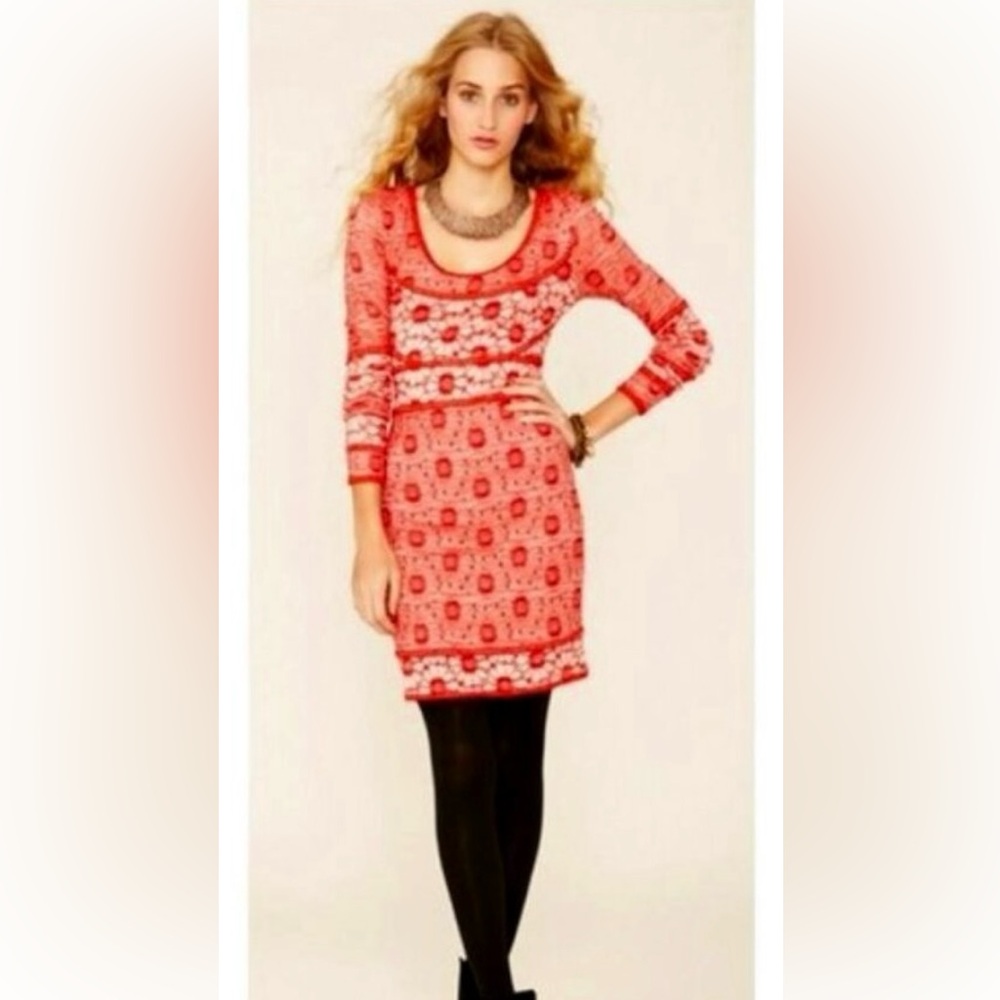 Free People Botanical Forest Bodycon Red